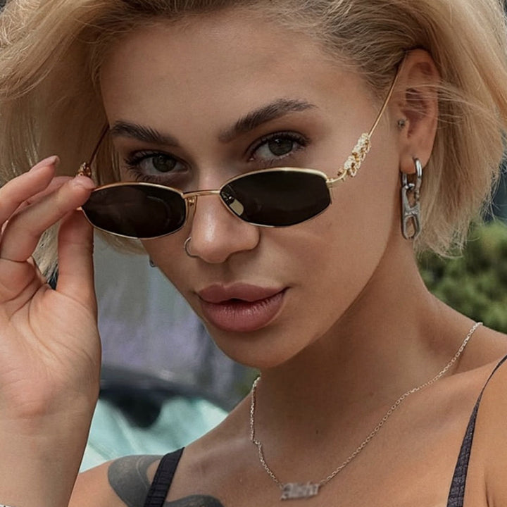 Women's Fashion Sunglasses with Elegant Stainless Steel Frame and UV Protection Skanto