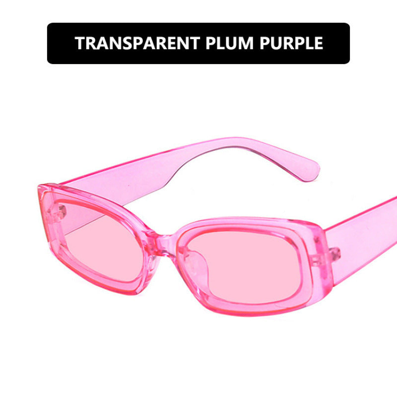Dame mote solbrille i futuristisk transparentdesign Skanto
