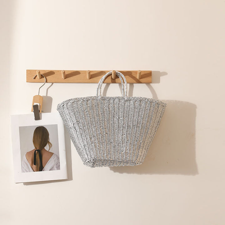 Elegant Woven Basket Bag with Sturdy Handles Skanto
