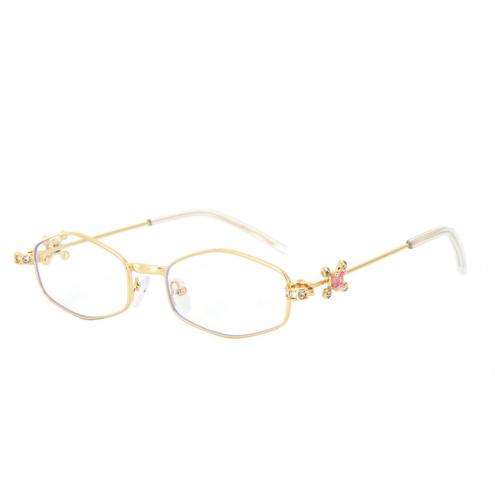 Dame Designer-solbrille med elegant smykkeinnramming Skanto