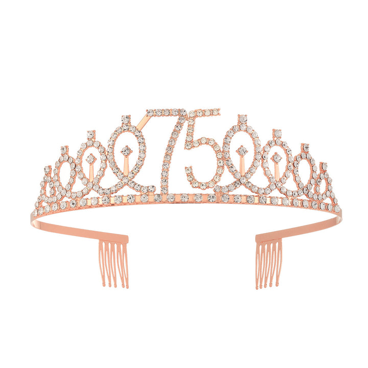 Damer krystall dekorert tiara med elegant design Skanto