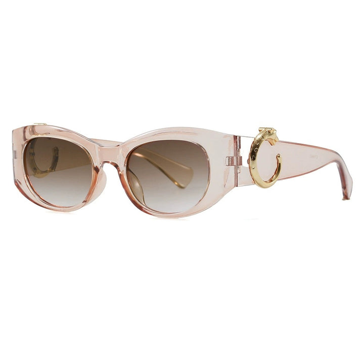 Dame elegant Cat-Eye solbriller med gulldetaljer Skanto