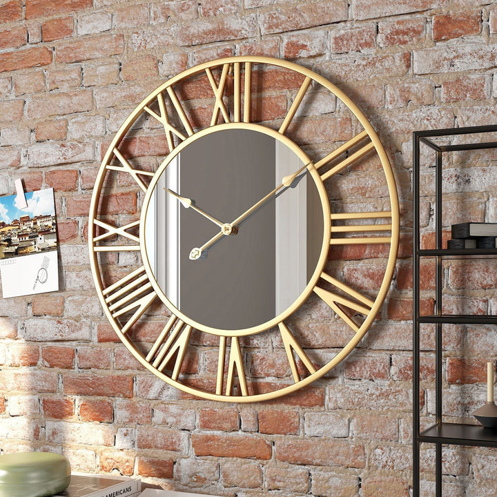 Skanto | Metal Vintage Stor Veggur med Speil 39cm
