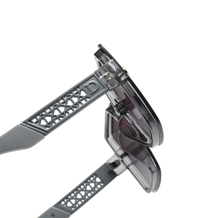 Dame moteriktig firkantet solbrille med robust ramme og UV-beskyttelse Skanto