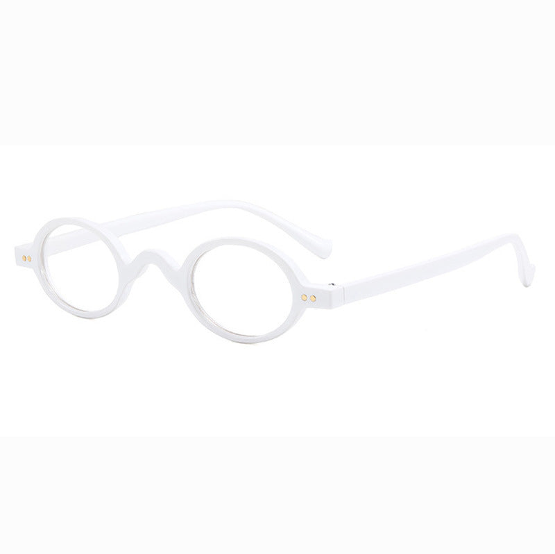 Dame rund solbrille i retrostil Skanto