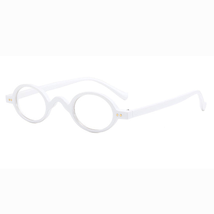Dame rund solbrille i retrostil Skanto