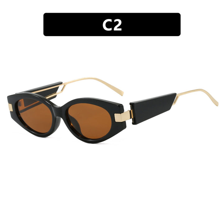 Women's Elegant Cat-Eye Sunglasses with Gold Details Skanto