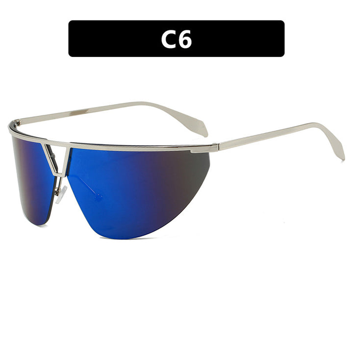 Women's futuristic sunglasses with protective metal frame Skanto