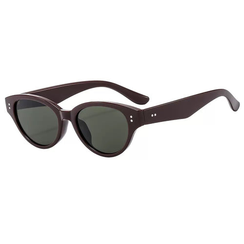 Dame Cat-Eye solbriller med elegant plastisk ramme og UV-beskyttelse Skanto