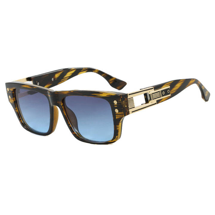 Dame moterik kvadratisk solbrille med elegant gyllen dekorasjon Skanto