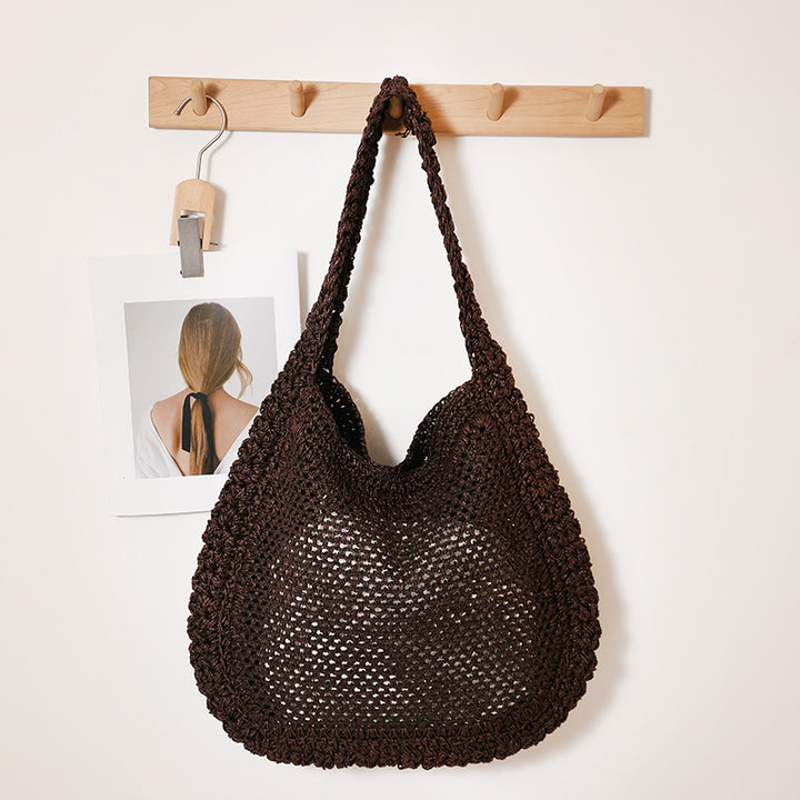 Hand-knotted net tote bag Skanto