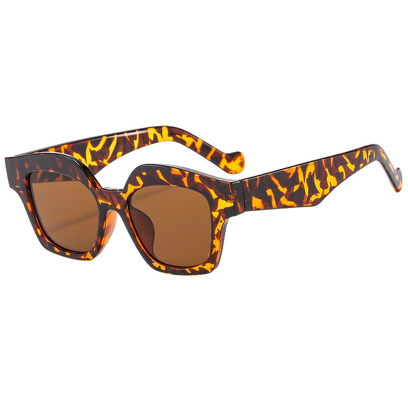 Dame designer solbrille i moderne skilpadde stil Skanto