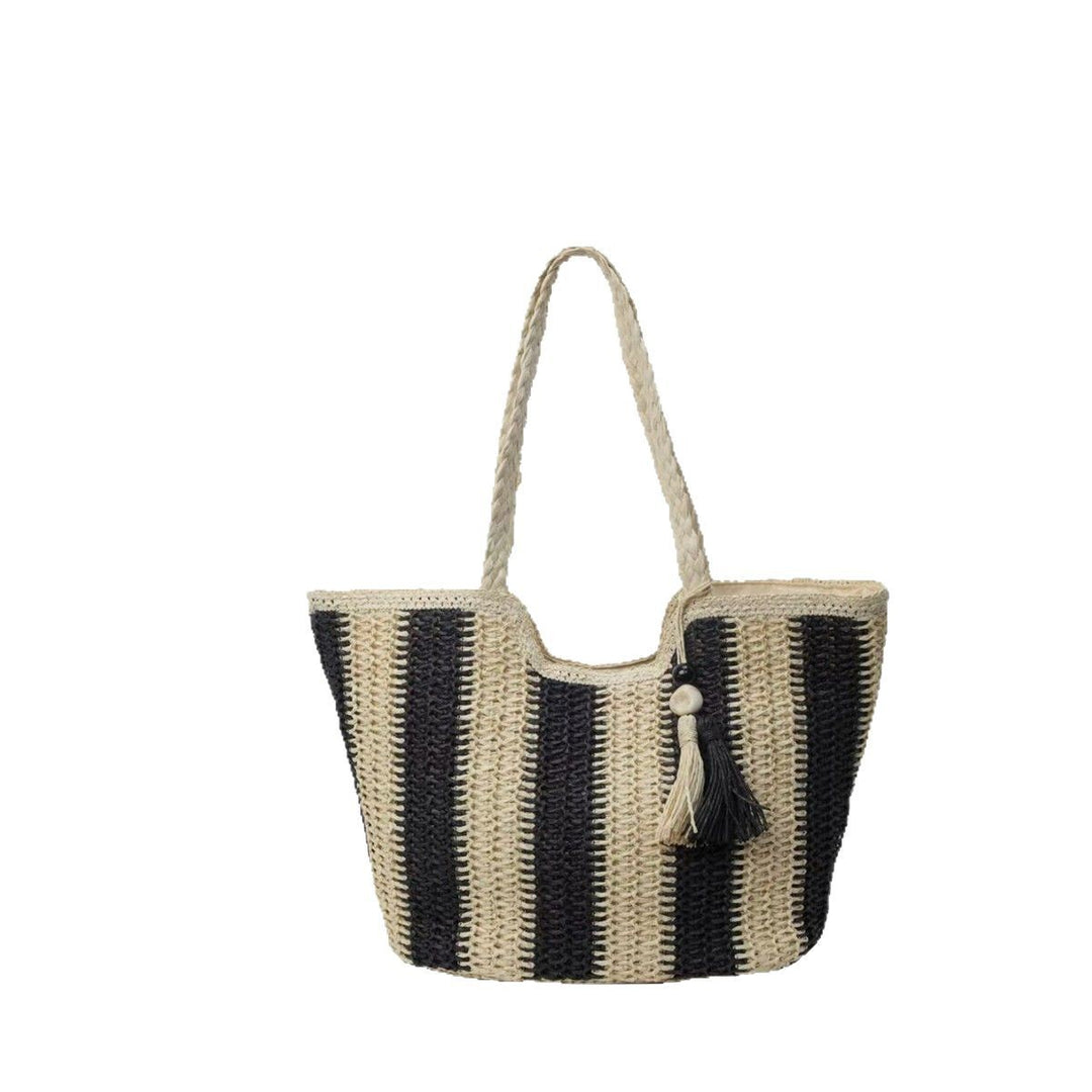 Designer Strandveske med Strukturert Veving Skanto
