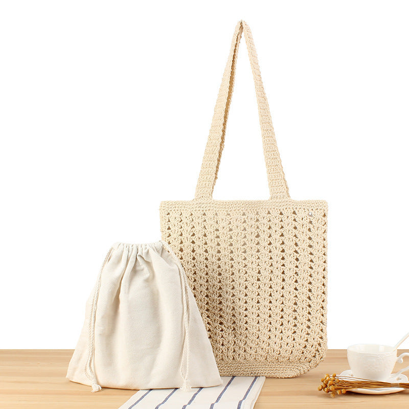 Braidet shopper-veske med praktisk innerpose Skanto