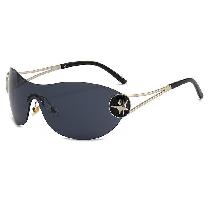 Dame Motebar Solbrille med gjennomsiktig design og stilige detaljer Skanto