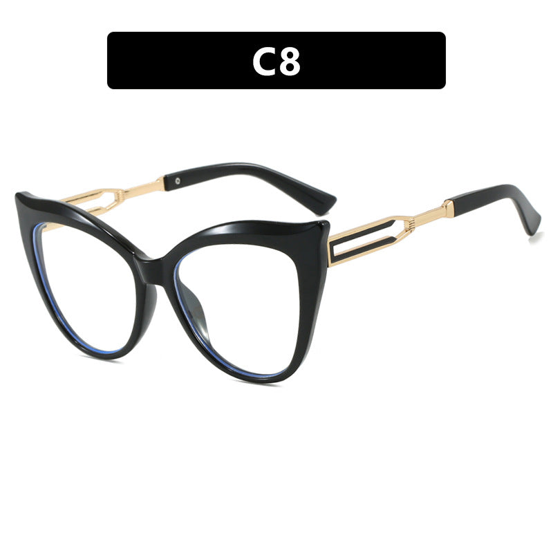 Women's cat-eye glasses with elegant metal frame Skanto