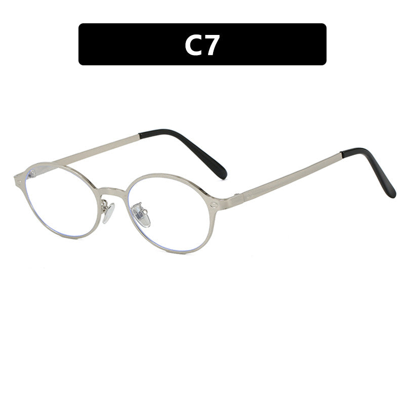Women's round glasses with filigree metal frame and comfortable nose pads Skanto