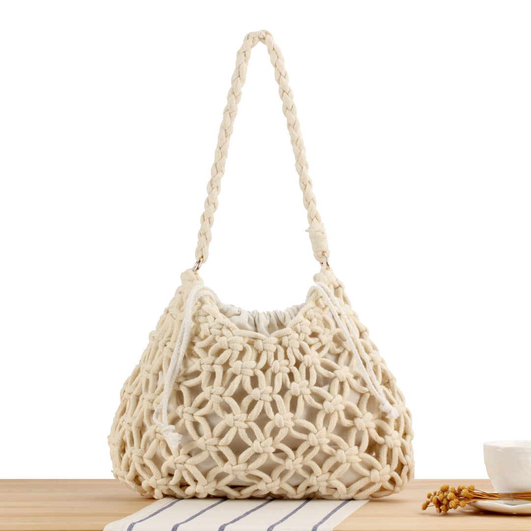 Handbag with artistic macrame design Skanto