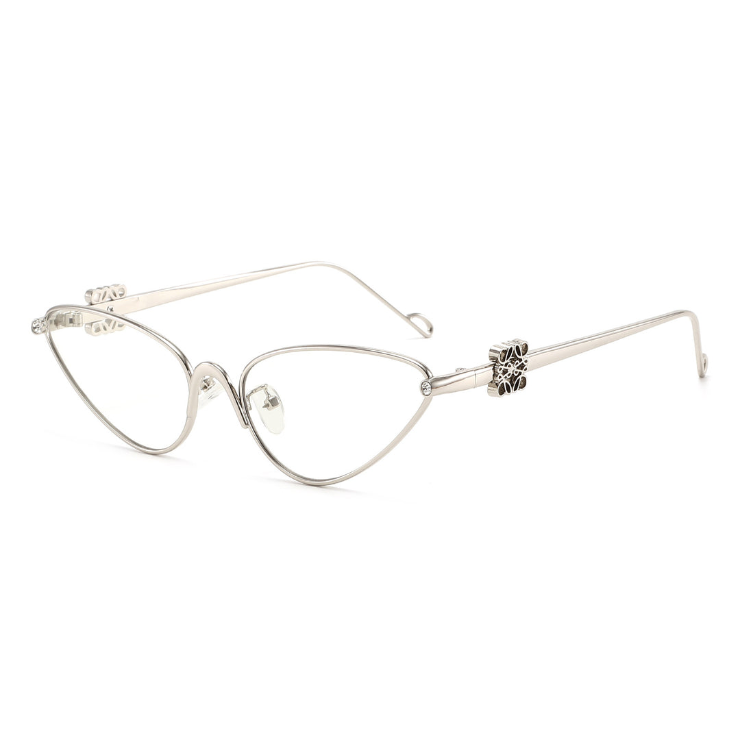 Dame Cat-Eye solbriller med elegante detaljer og UV-beskyttelse Skanto