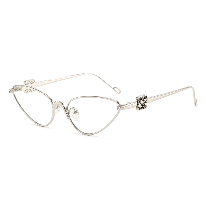 Dame Cat-Eye solbriller med elegante detaljer og UV-beskyttelse Skanto