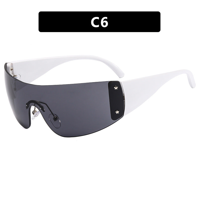 Women's trendy visor-like sunglasses Skanto