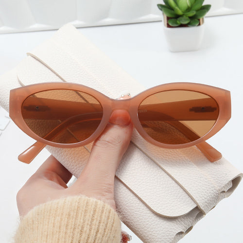 Dame Cat-Eye solbriller med elegant plastinnramming Skanto