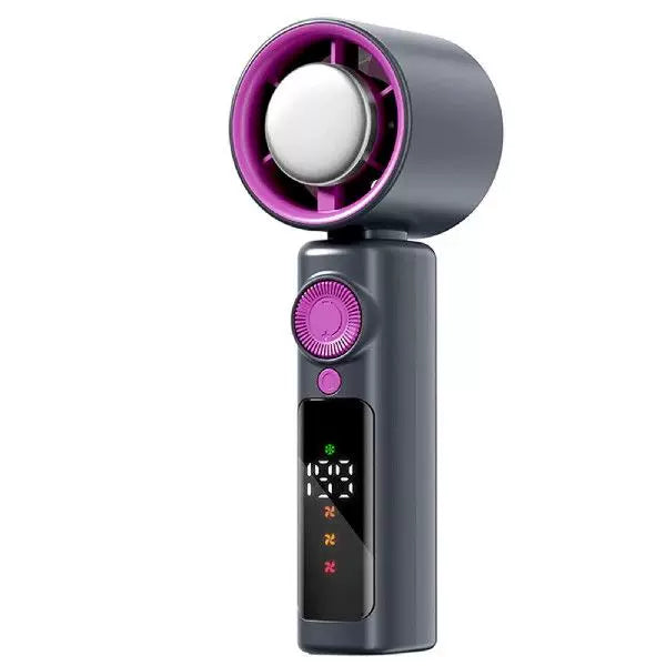 Unisex en størrelse kompakt trådløs turbine-luftsirkulator med digitalt LED-display presis hastighetsvalg Skanto