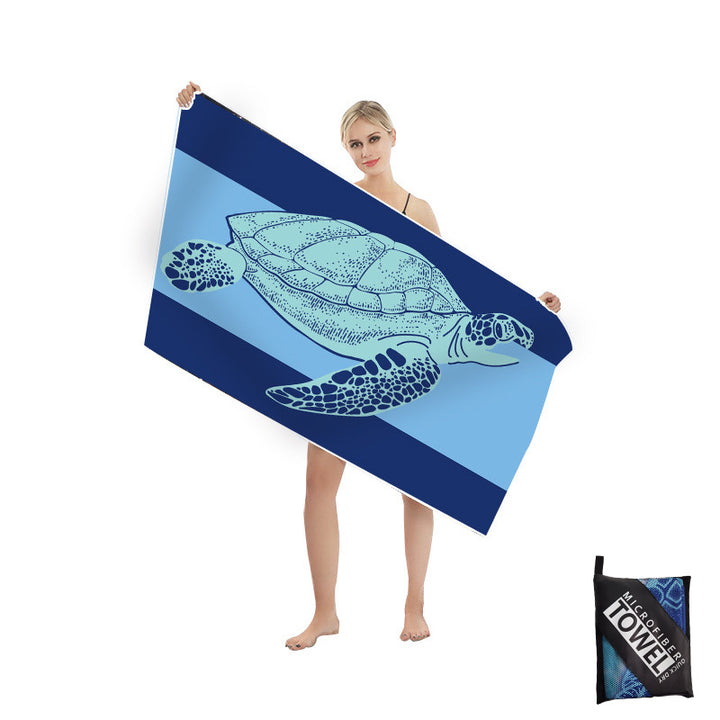 Strandhåndkle med kunstnerisk mandala-design Skanto