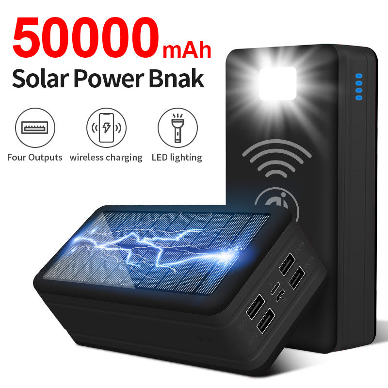 Solar Powerbank med trådløs ladefunksjon fra Skanto