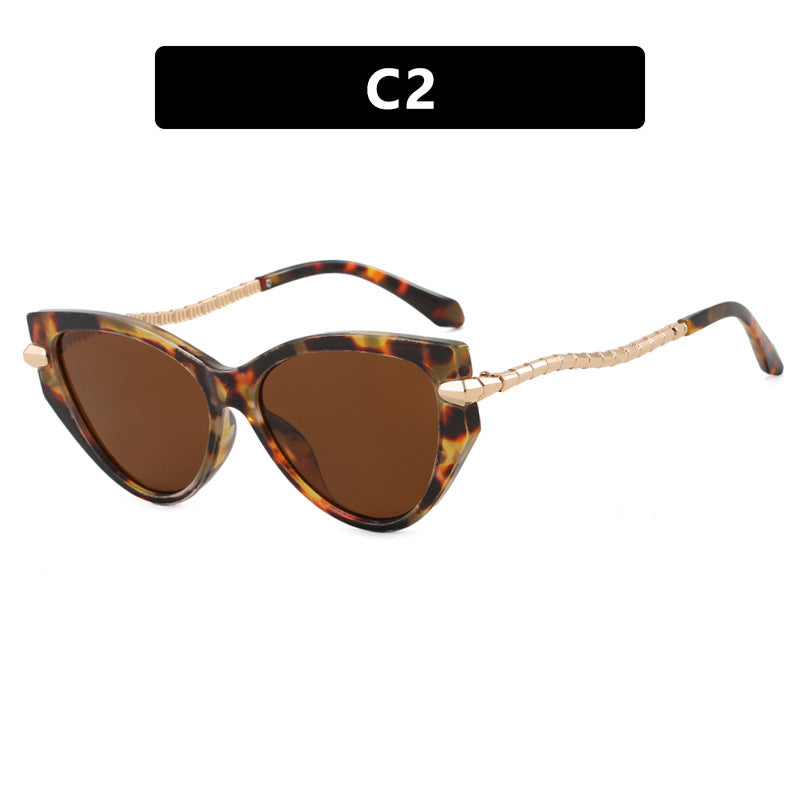 Women's Cat-Eye Sunglasses with Elegant Metal Frame and Stylish Accents Skanto