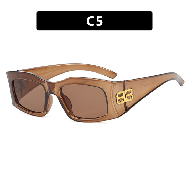Women's fashion sunglasses with angular frame and polarized lenses Skanto
