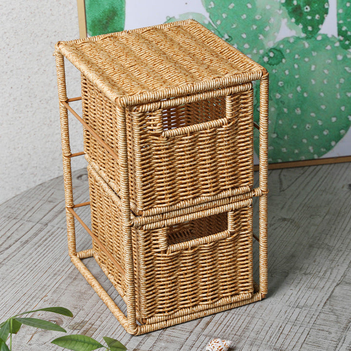 Multi-Tiered Woven Storage Organizer Skanto
