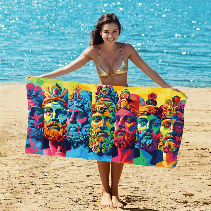 Women's beach towel with creative golf theme Skanto