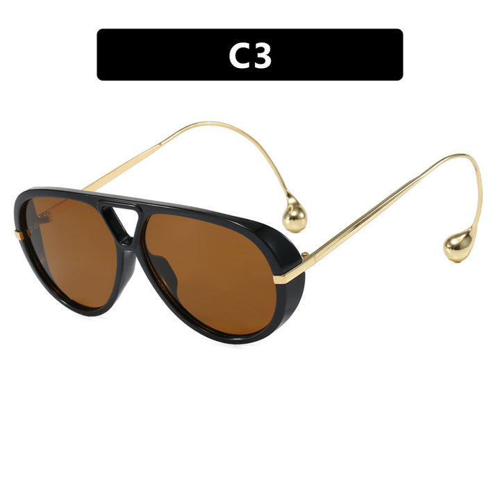 Women's Fashionable Pilot Sunglasses with Luxurious Metal Frame Skanto