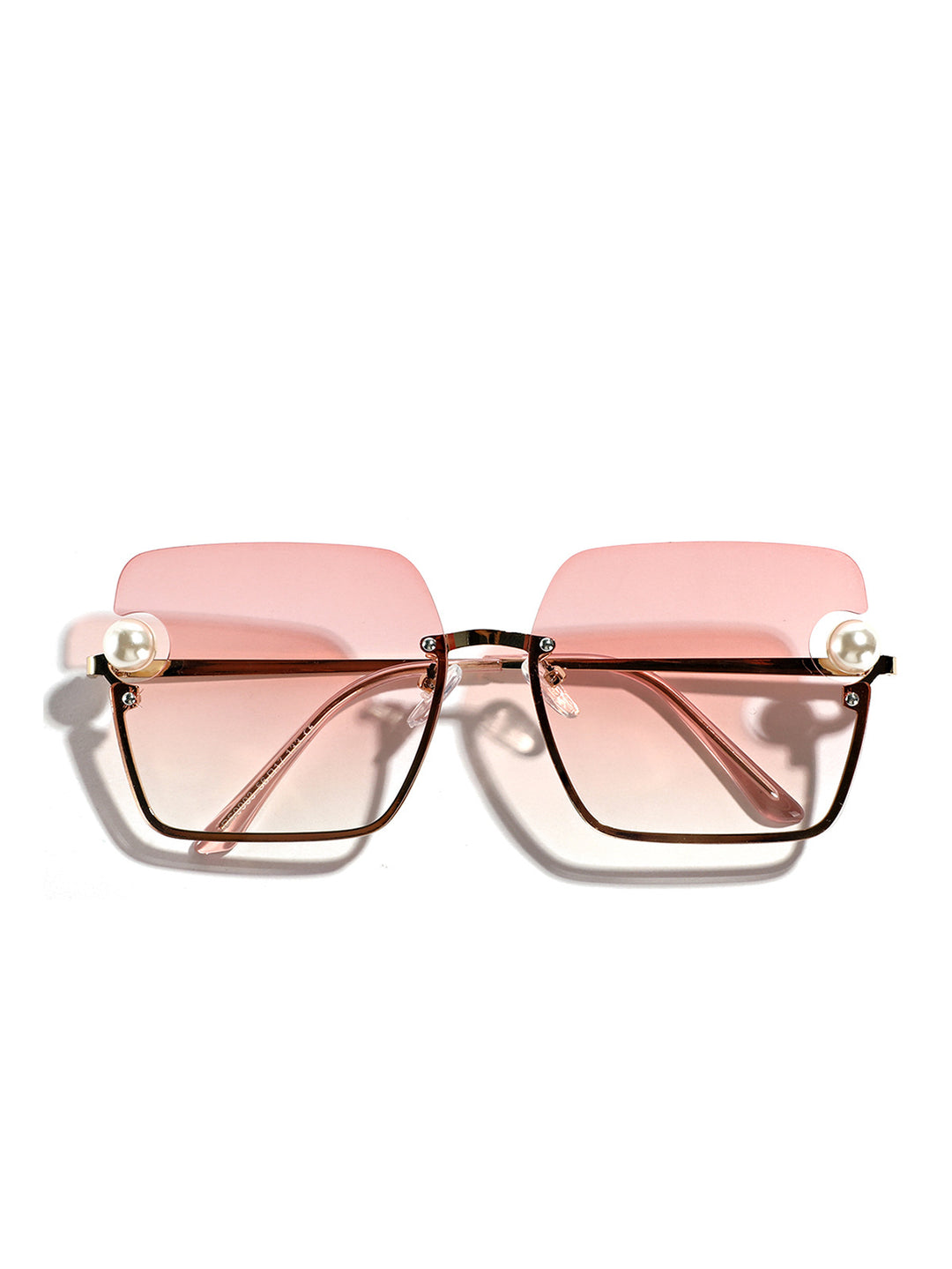 Dame firkantet solbrille med elegant gjennomsiktig ramme Skanto