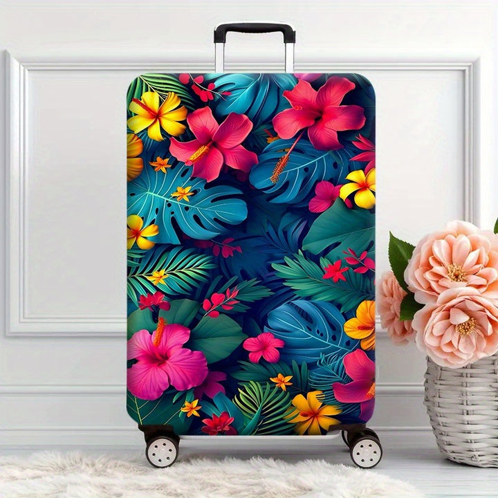 Dame Hard skall reise koffert med tropisk blomster mønster Skanto