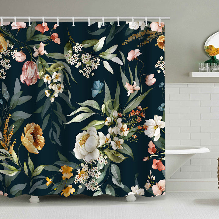 Blomstertrykk dusjkappe Skanto