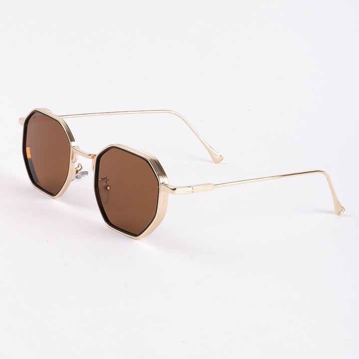 Dame solbrille i moderne, åttekantede design med UV-beskyttelse Skanto