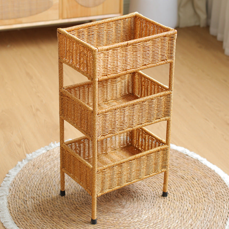Multi-Tiered Woven Storage Rack Skanto