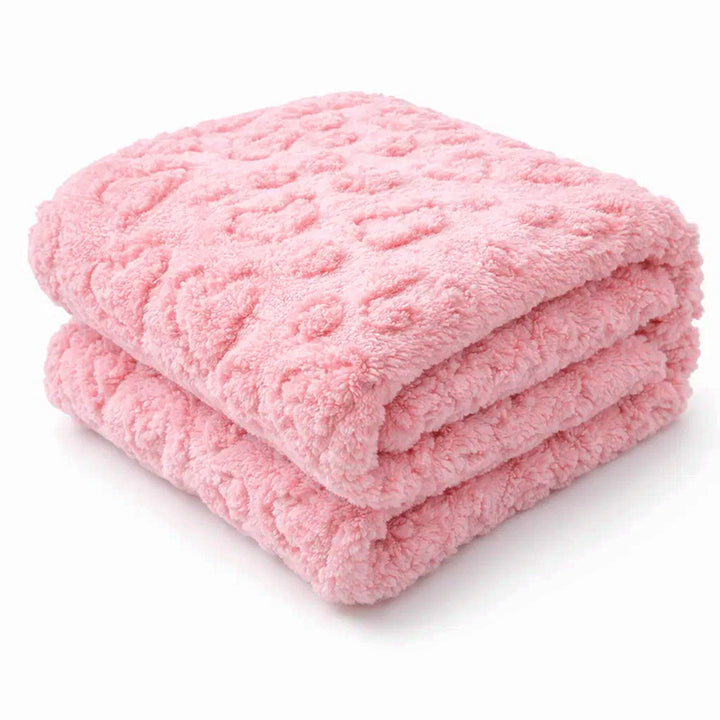 Damer Koselige Fleece-teppe med hjerte-design Skanto