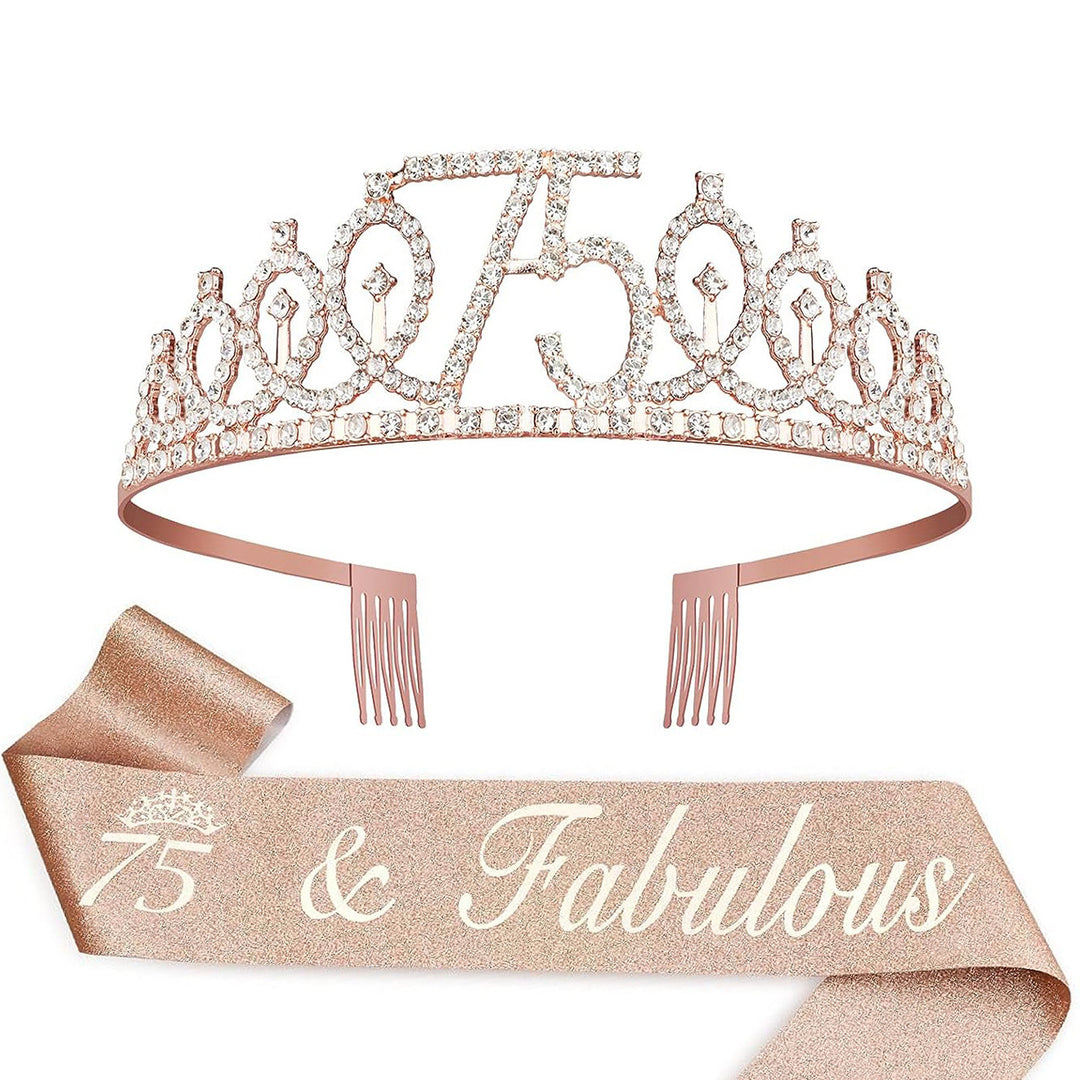 Damer Krystallprinsessekrone med 30 & Fabulous tekst Skanto
