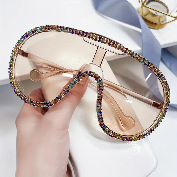 Women's extravagant sunglasses with sparkling frame Skanto