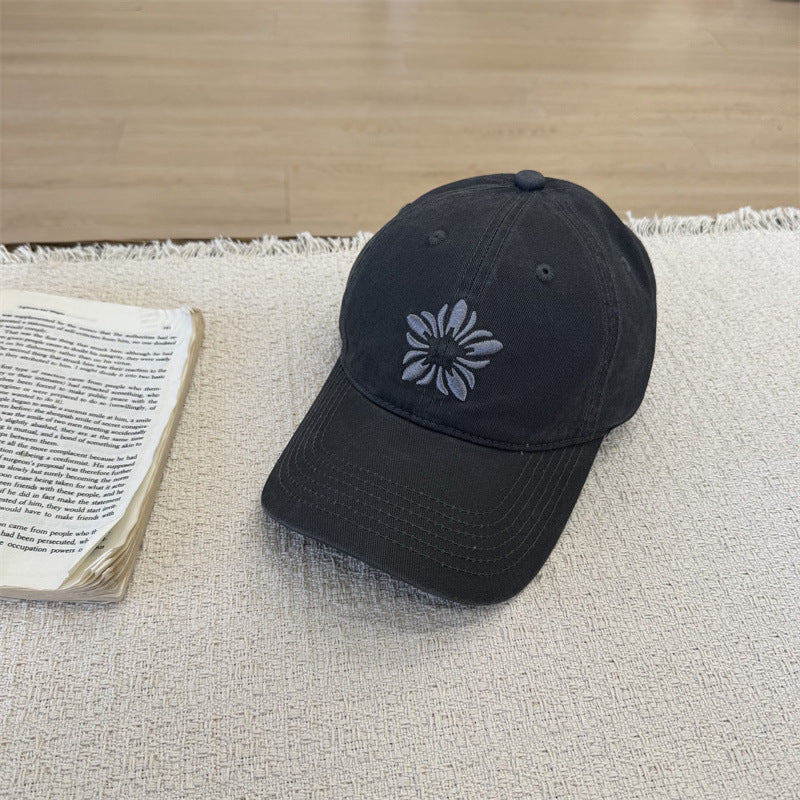 Kvinne Floral Brodert Baseball Cap Skanto