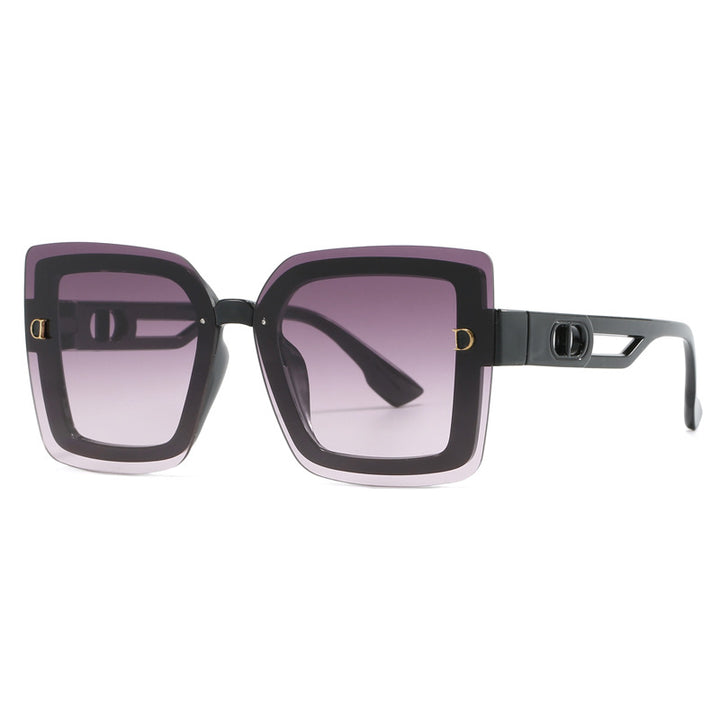 Dame moteriktig oversized solbrille i geometrisk design Skanto