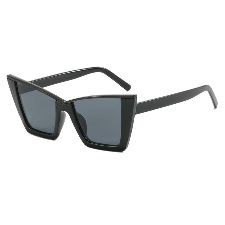 Dame firkantet solbrille med gullige detaljer Skanto