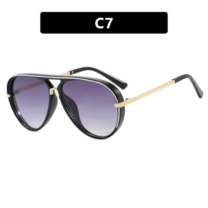 Women's Fashionable Pilot Sunglasses with Elegant Metal Accents Skanto