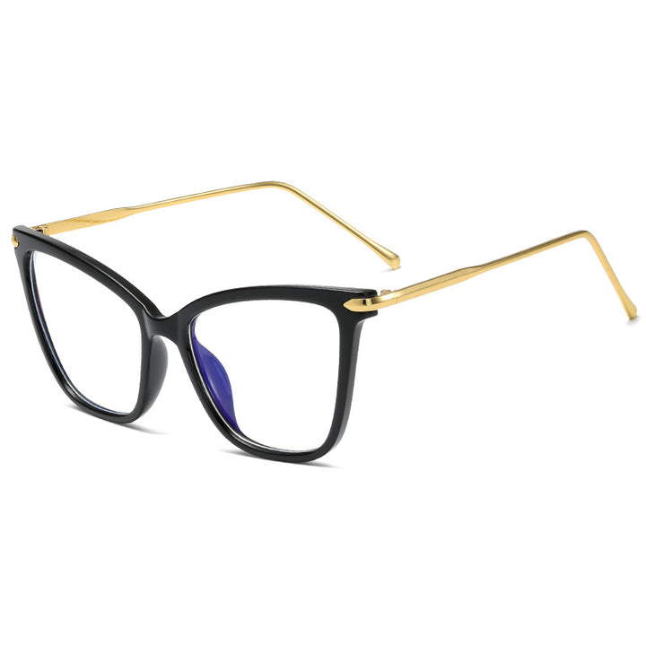 Dame Cat-Eye Briller med filigran metallramme Skanto