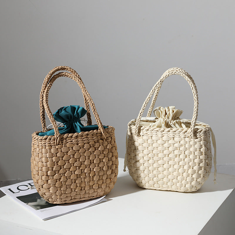 Handmade mini basket handbag with stylish woven pattern Skanto