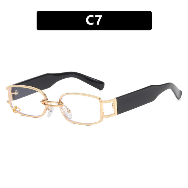 Women's fashionable sunglasses with innovative rectangular design and elegant metal accents Skanto