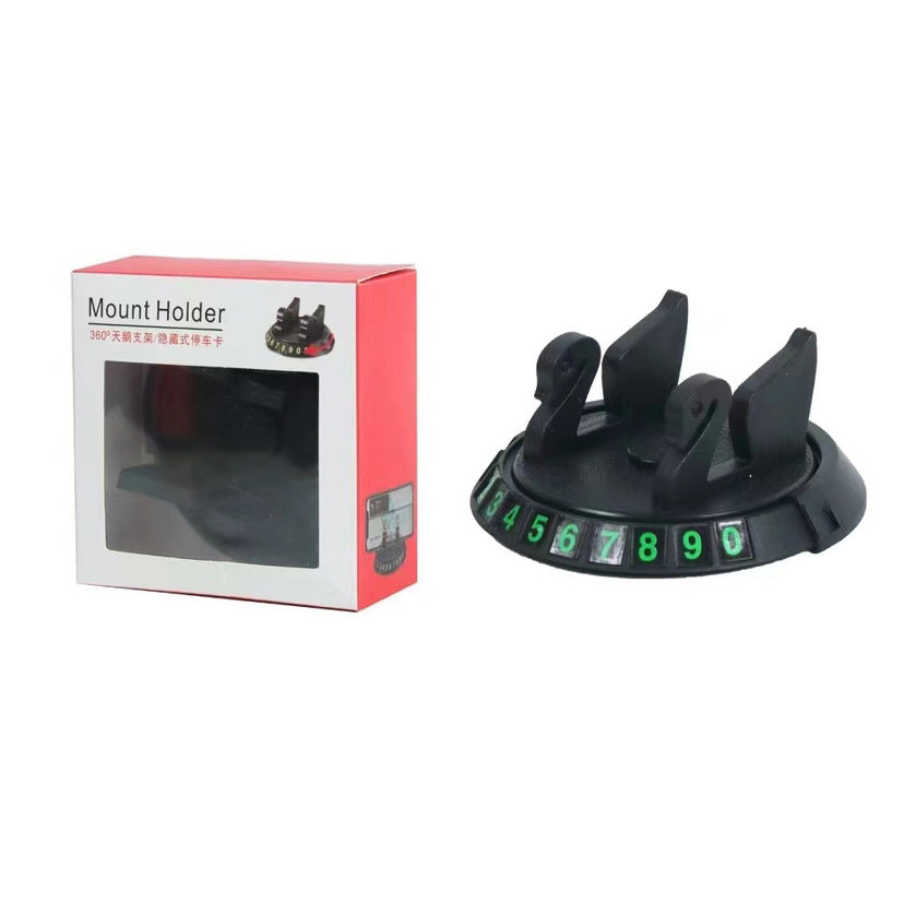 Unisex Multifunksjonell Holder for Parkeringsnumre Skanto